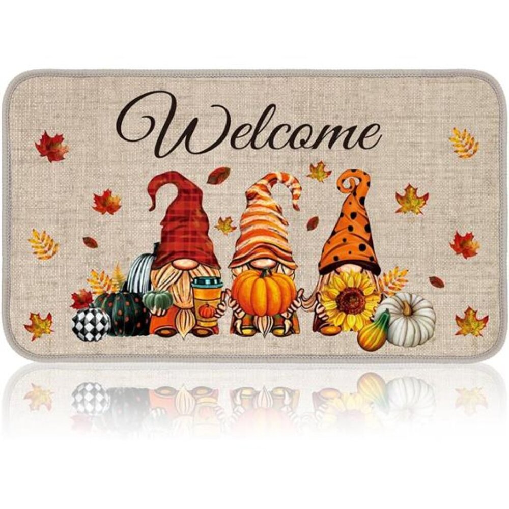 Winter Fall Door Mat Non Slip Farmhouse Welcome Mats 27.6x15.7 Inches
